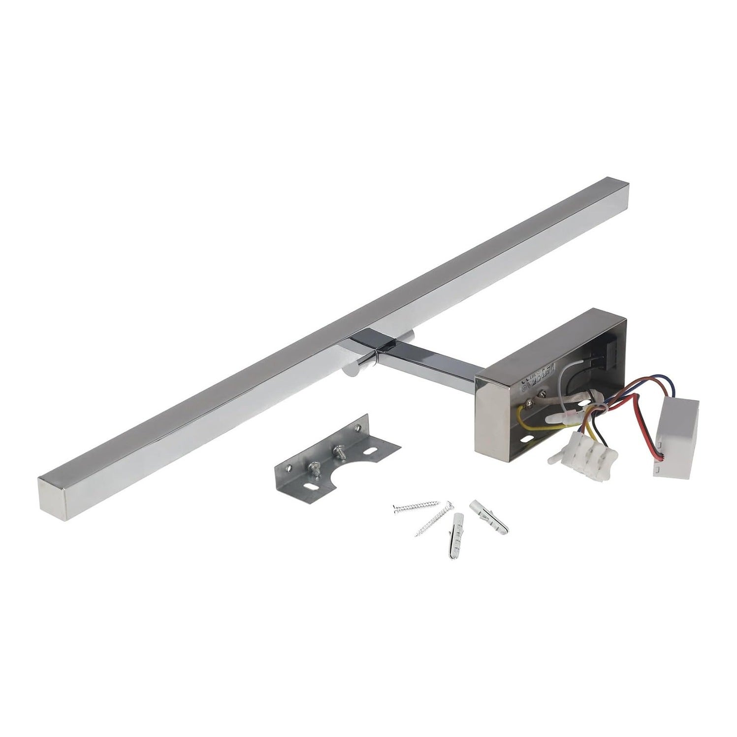 Kinkiet Łazienkowy LED - Lampa Łazienkowa nad Lustro/Obraz 55cm z Obrotową Głowicą i Wyłącznikiem - Chrom 12W 850lm 4200K Neutralna Biała - Nowoczesna
