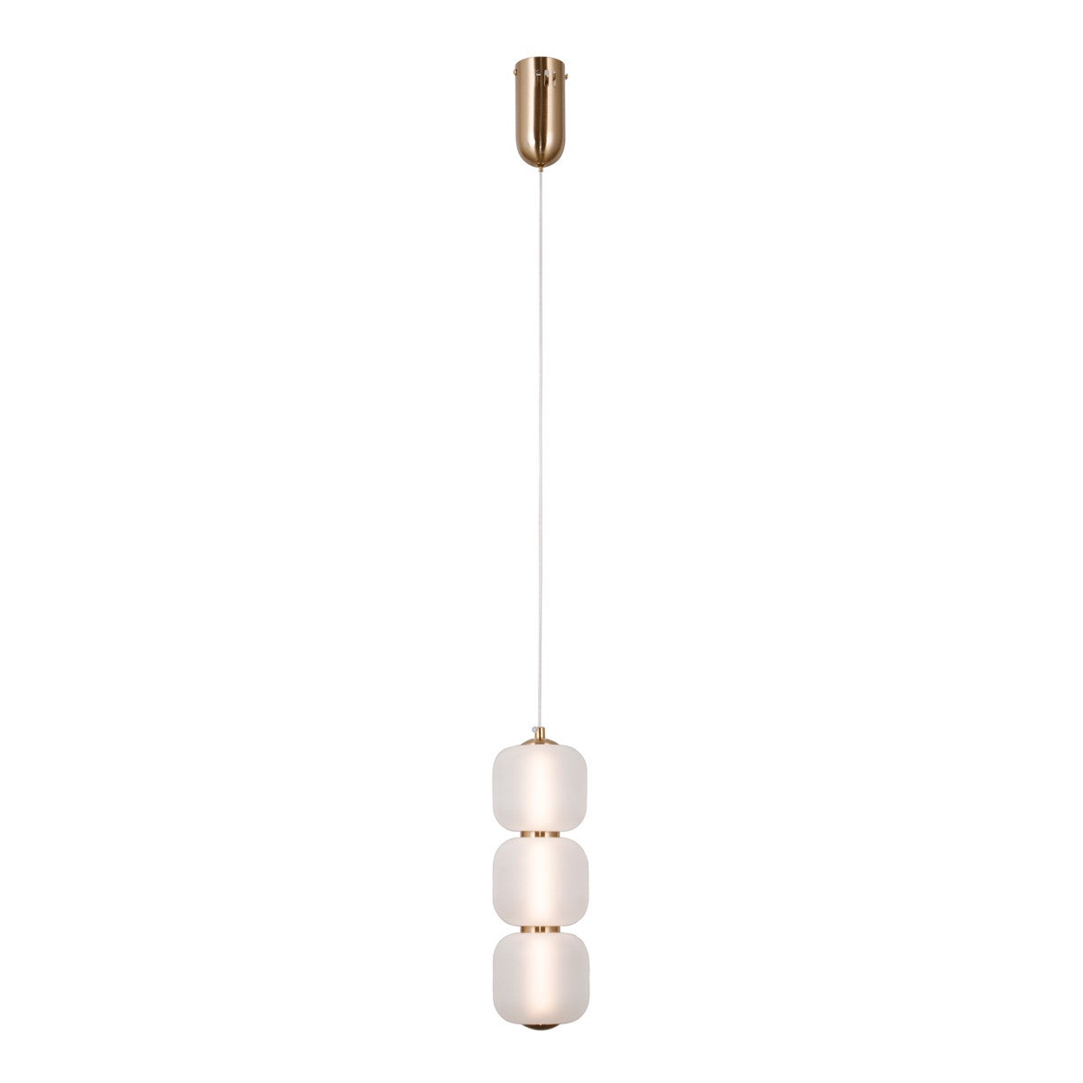 Lampa wisząca GANTI LED 8W Ciepła biel 865lm złoto-opalowa wym: 120 x 11 x 11 cm Italux