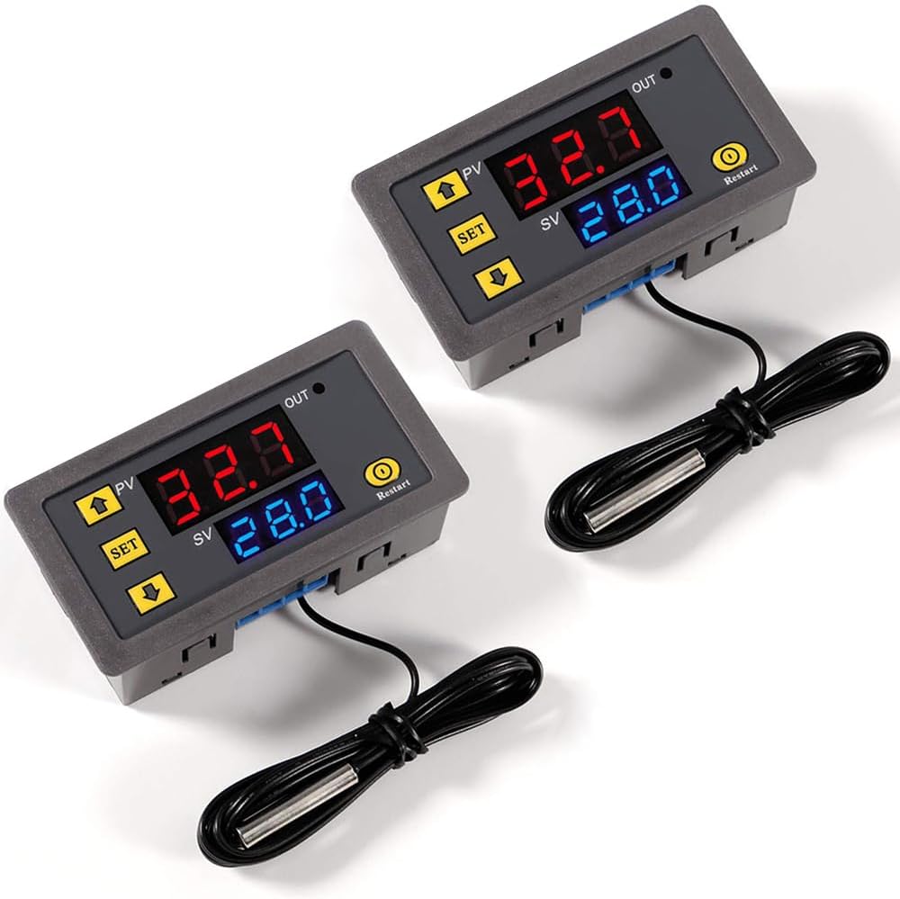sztuki W3230 AC 110 V-220 V cyfrowy regulator temperatury, 20 A wyświetlacz LED, przełącznik sterujący termostatem z sondą czujnikową