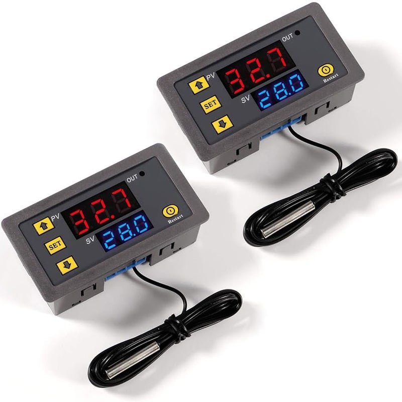 sztuki W3230 AC 110 V-220 V cyfrowy regulator temperatury, 20 A wyświetlacz LED, przełącznik sterujący termostatem z sondą czujnikową