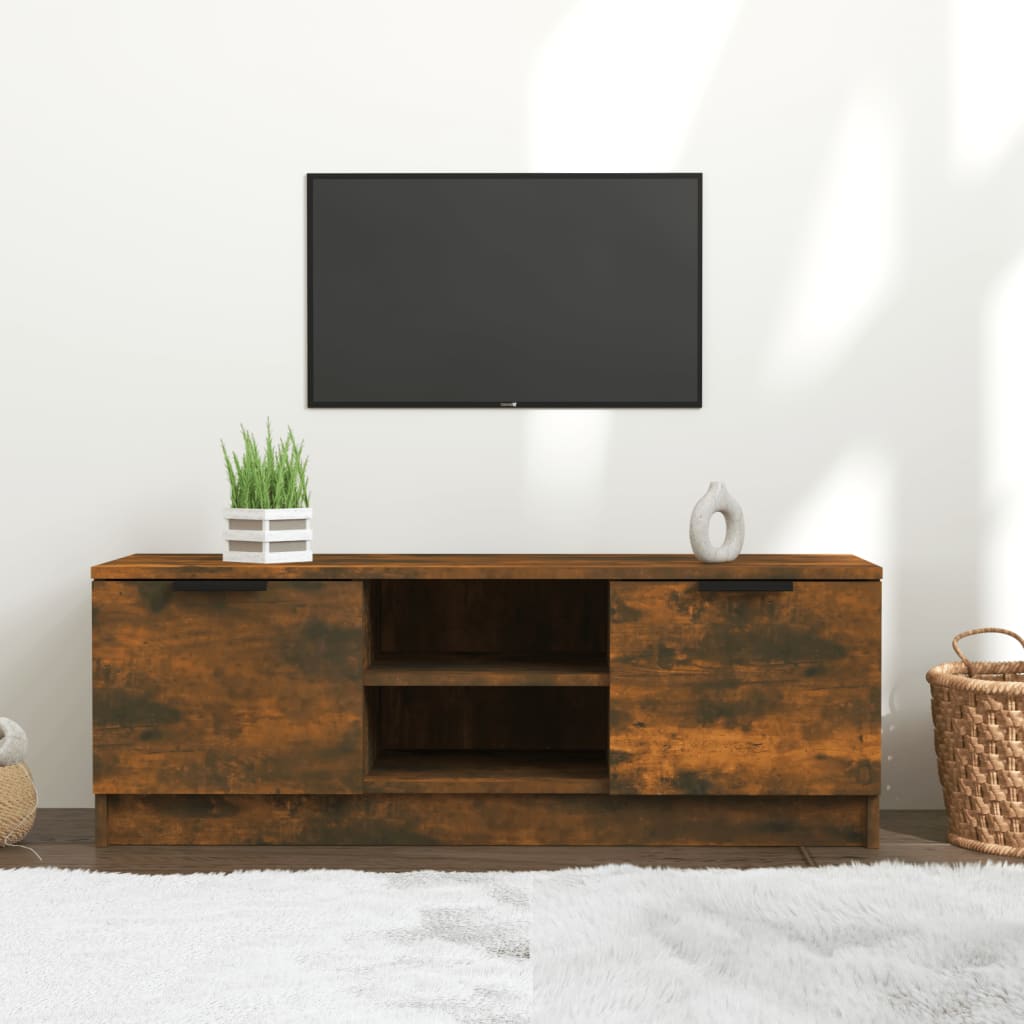 Szafka pod TV, przydymiony dąb, 197x35x52 cm vidaXL