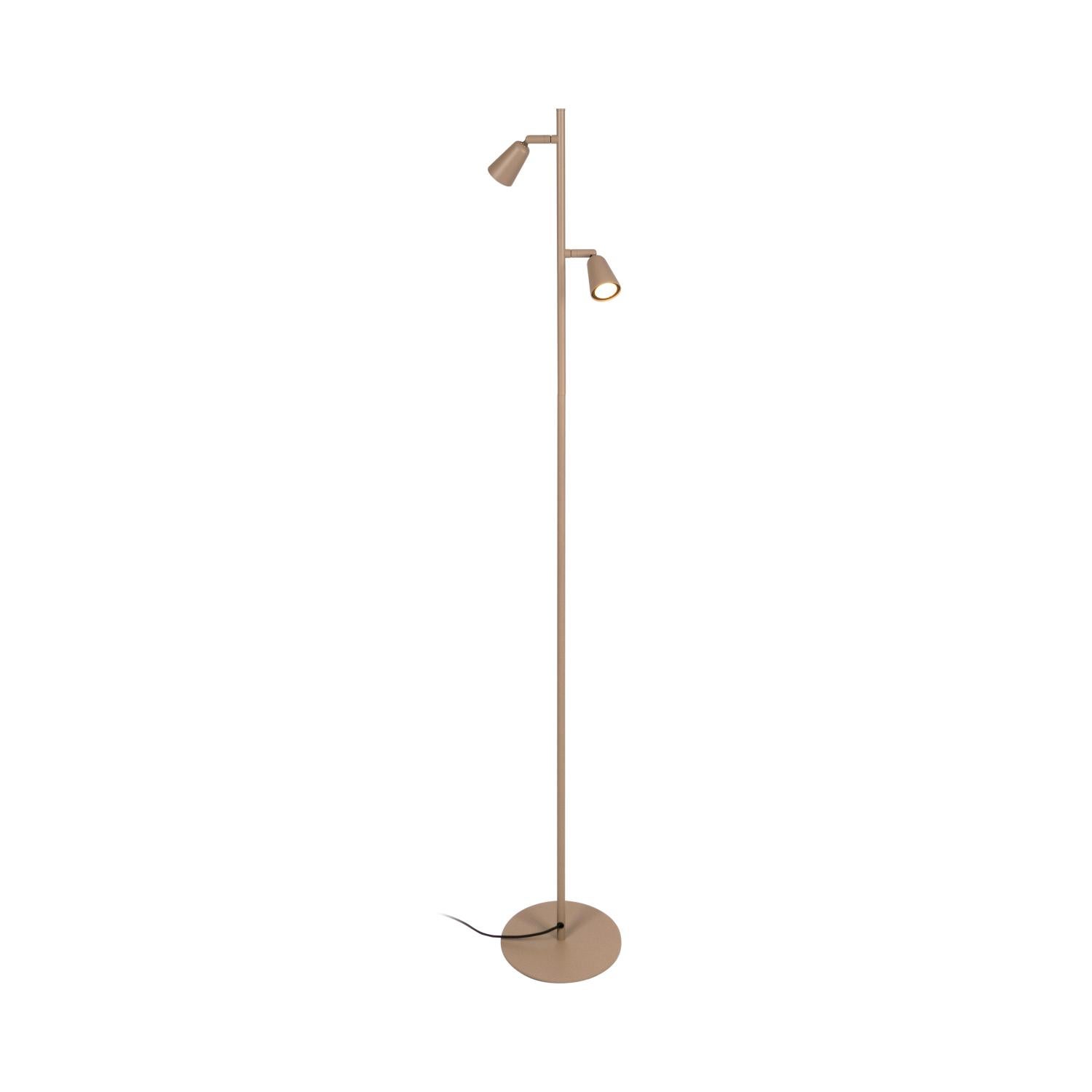 Lampa podłogowa nowoczesna taupe podwójna małe reflektorki 2xGU10 25W TIANA Lucide
