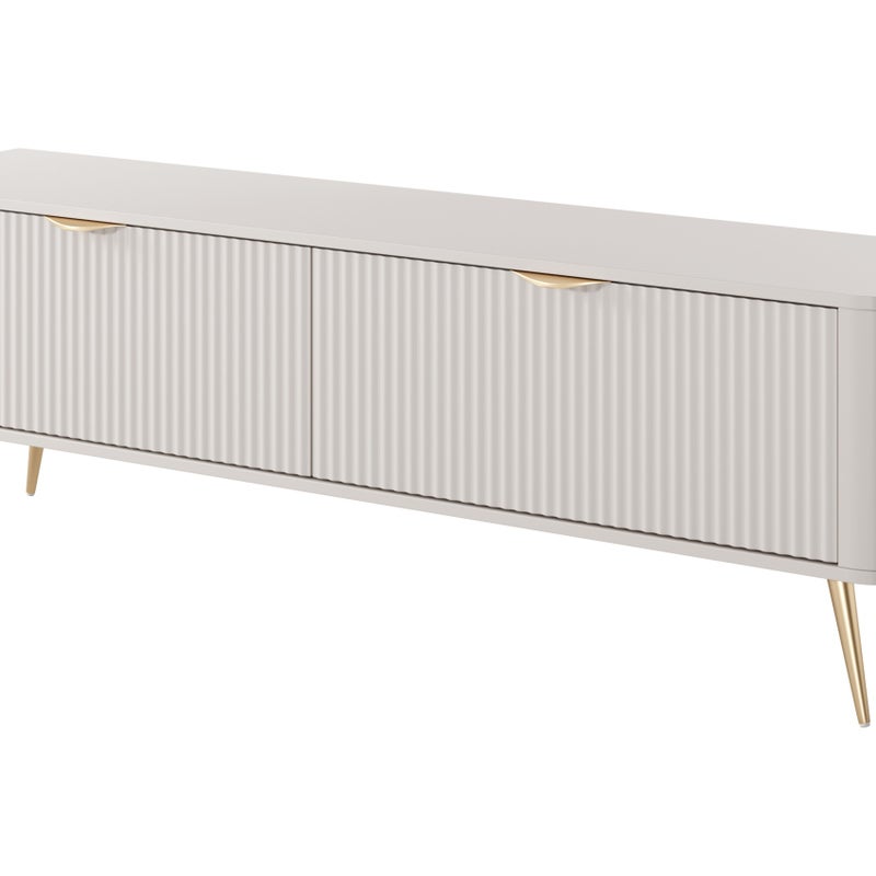 Szafka RTV LANTE beżowa 163 cm – porządek, który wygląda jak design