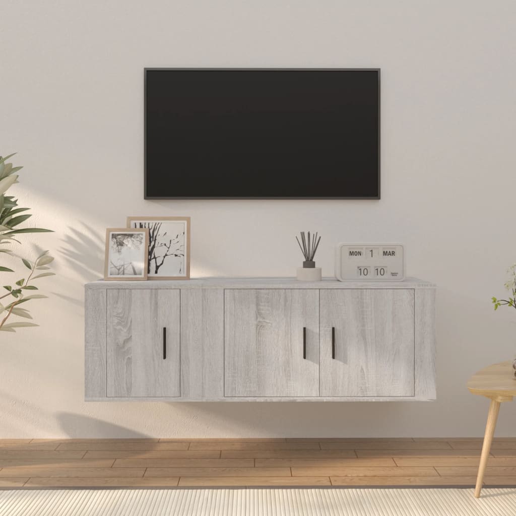 vidaXL Zestaw 2 szafek TV, szary dąb sonoma