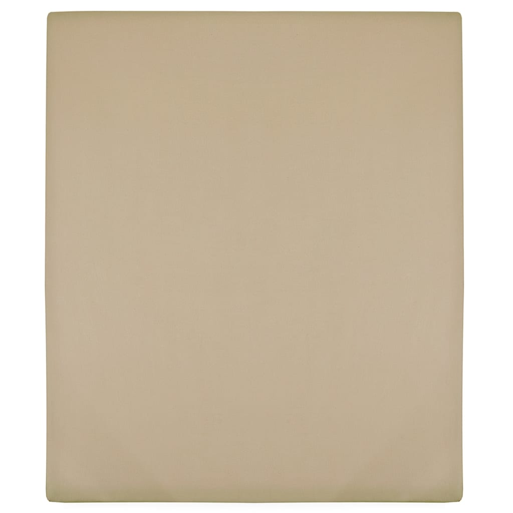 Prześcieradło, taupe, 90x200 cm, dżersej bawełniany vidaXL