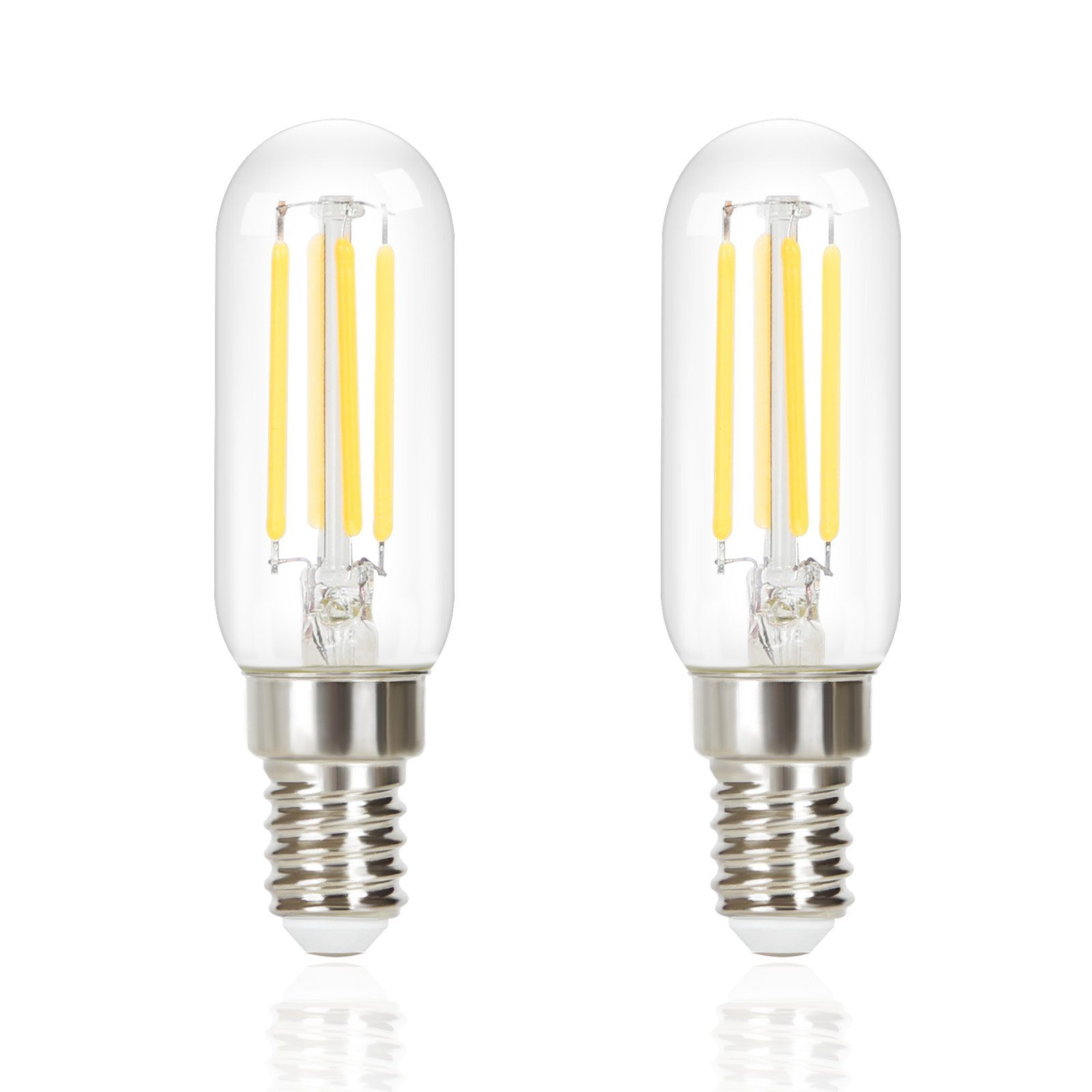 NETTLIFE Zestaw 2 sztuk E14 Cool White Vintage T25 4W 6000K Energooszczędna żarówka LED w stylu Edison z żarnikiem do szklanego okapu kuchennego