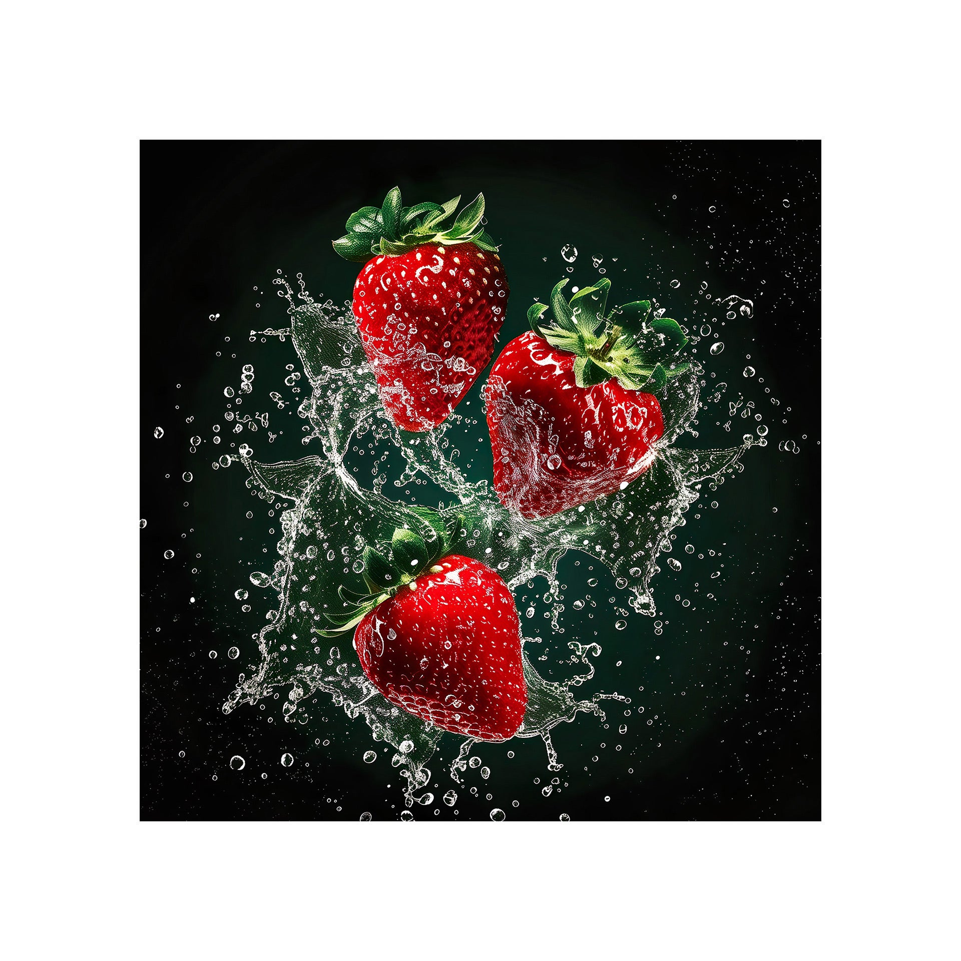 Obraz na szkle GLASSPIK STRAWBERRIES 30x30