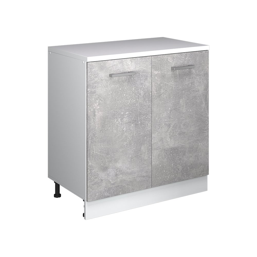 Vicco Szafka rozszerzająca Rion, Beton/Biały, 80 x 46 cm bez skosu z 2 drzwiami