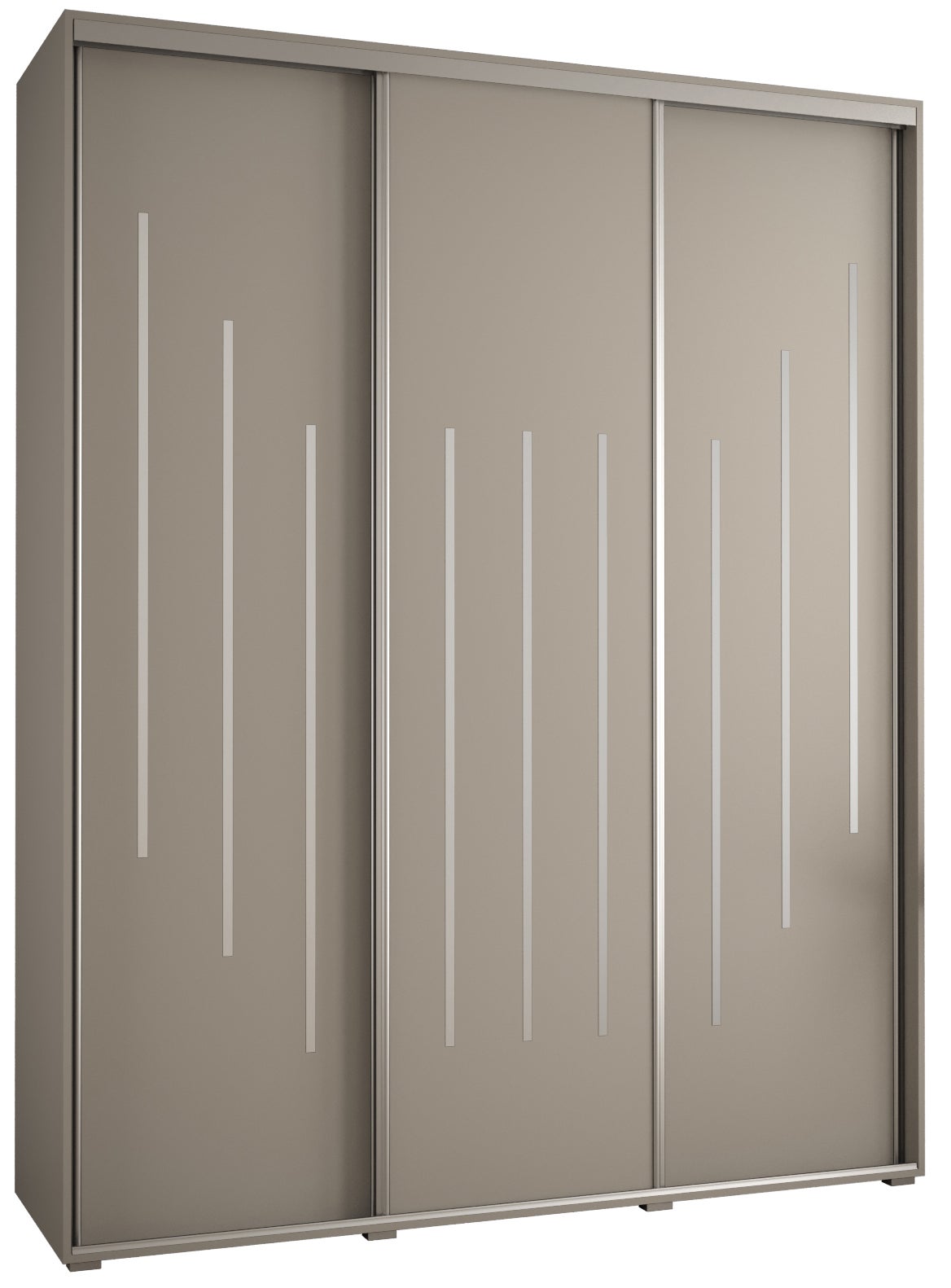 Szafa przesuwna wysoka Dakota 8 190 x 60 x 235,2 cm kaszmir + u. Srebrny - Abiks Meble