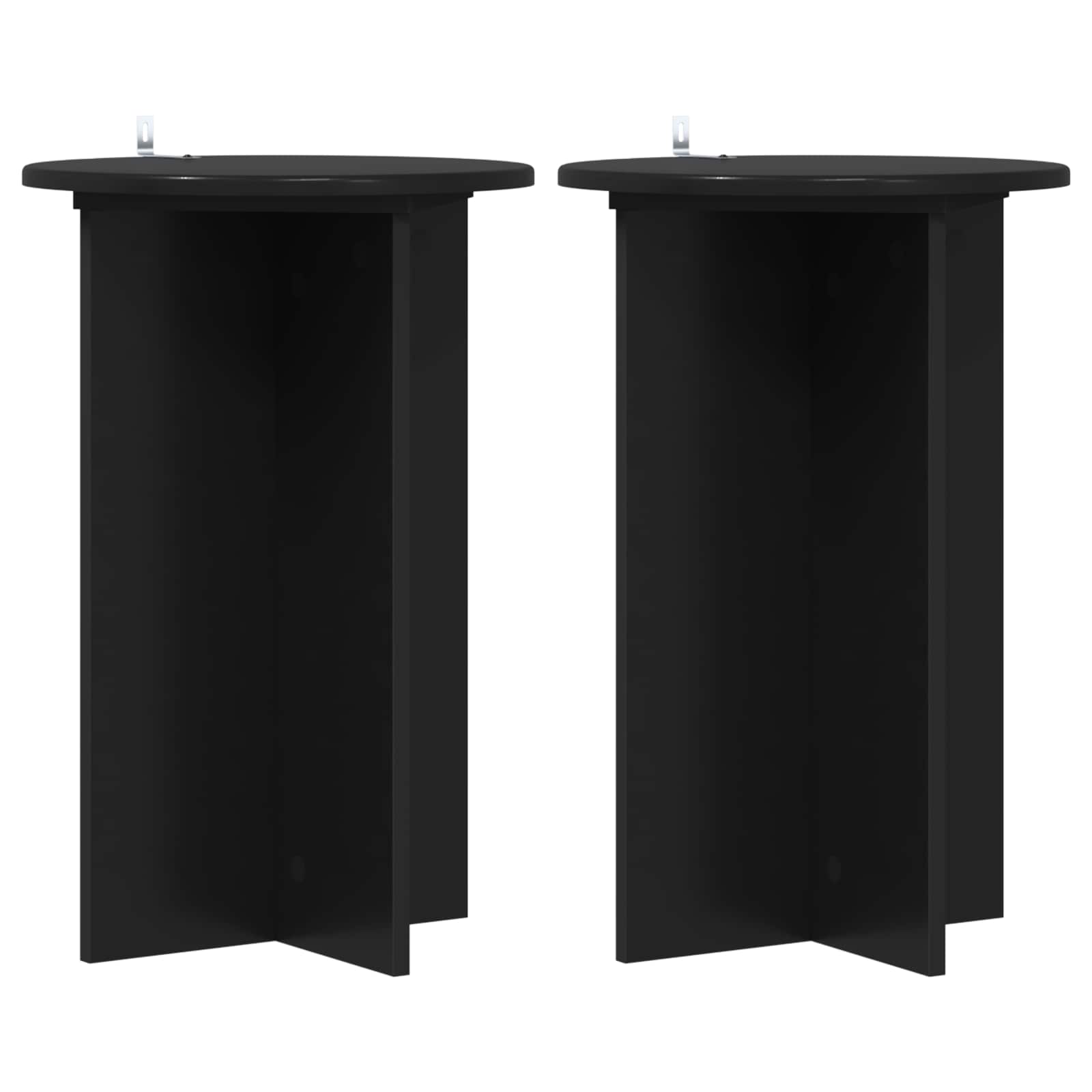 2x Stojak na Rośliny 60 cm Czarny Ø40 cm do Salonu