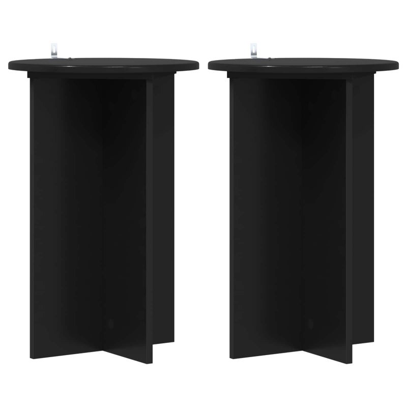 2x Stojak na Rośliny 60 cm Czarny Ø40 cm do Salonu