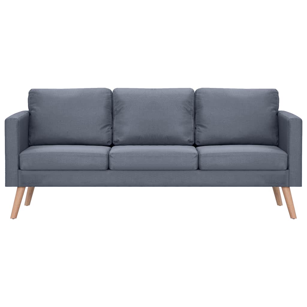 Sofa 3-osobowa, materiałowa, ciemnoszara