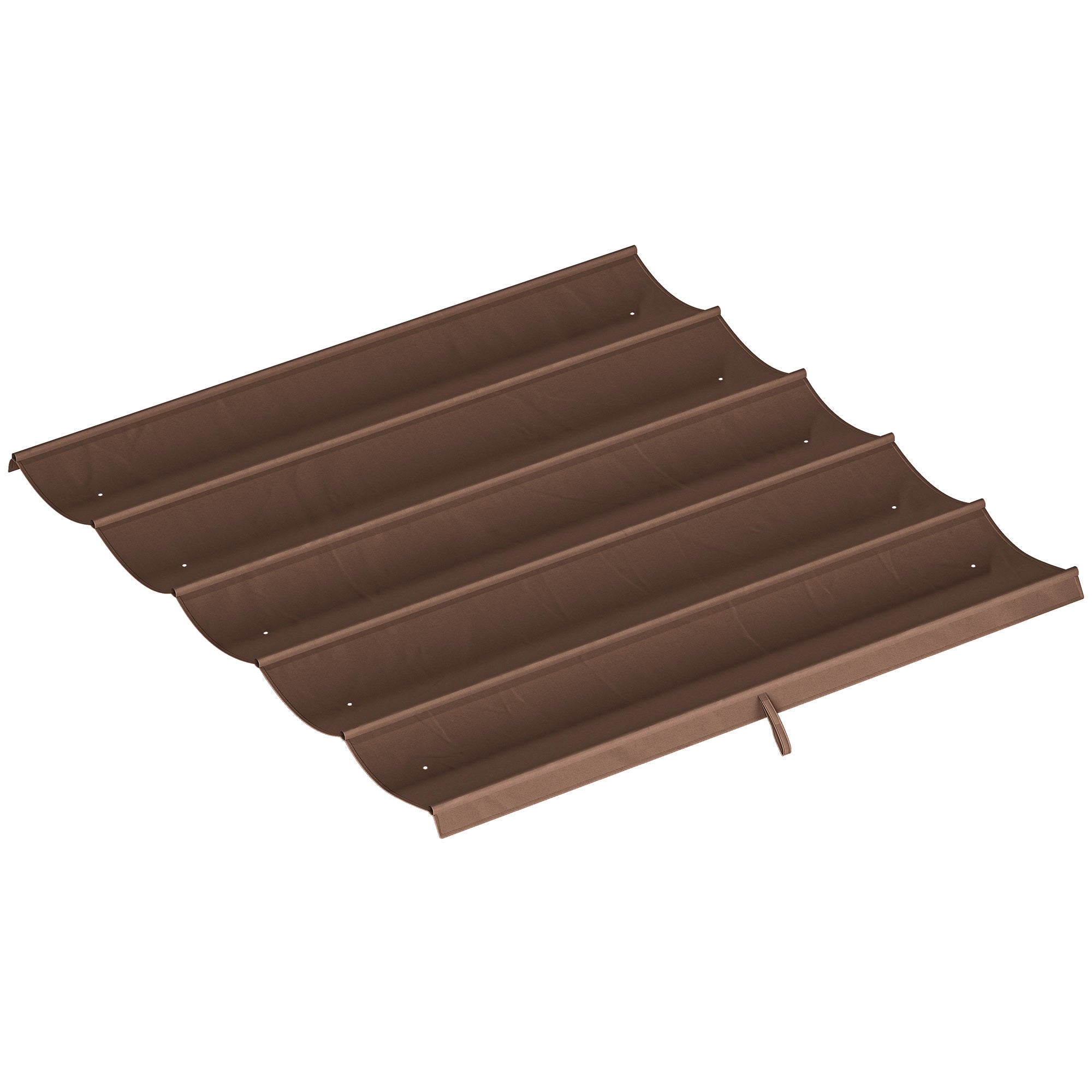 Altana pergola dach z 10 otwory drenażowe w poliester, 250x255 cm, do 3x3m pergola, brązowy