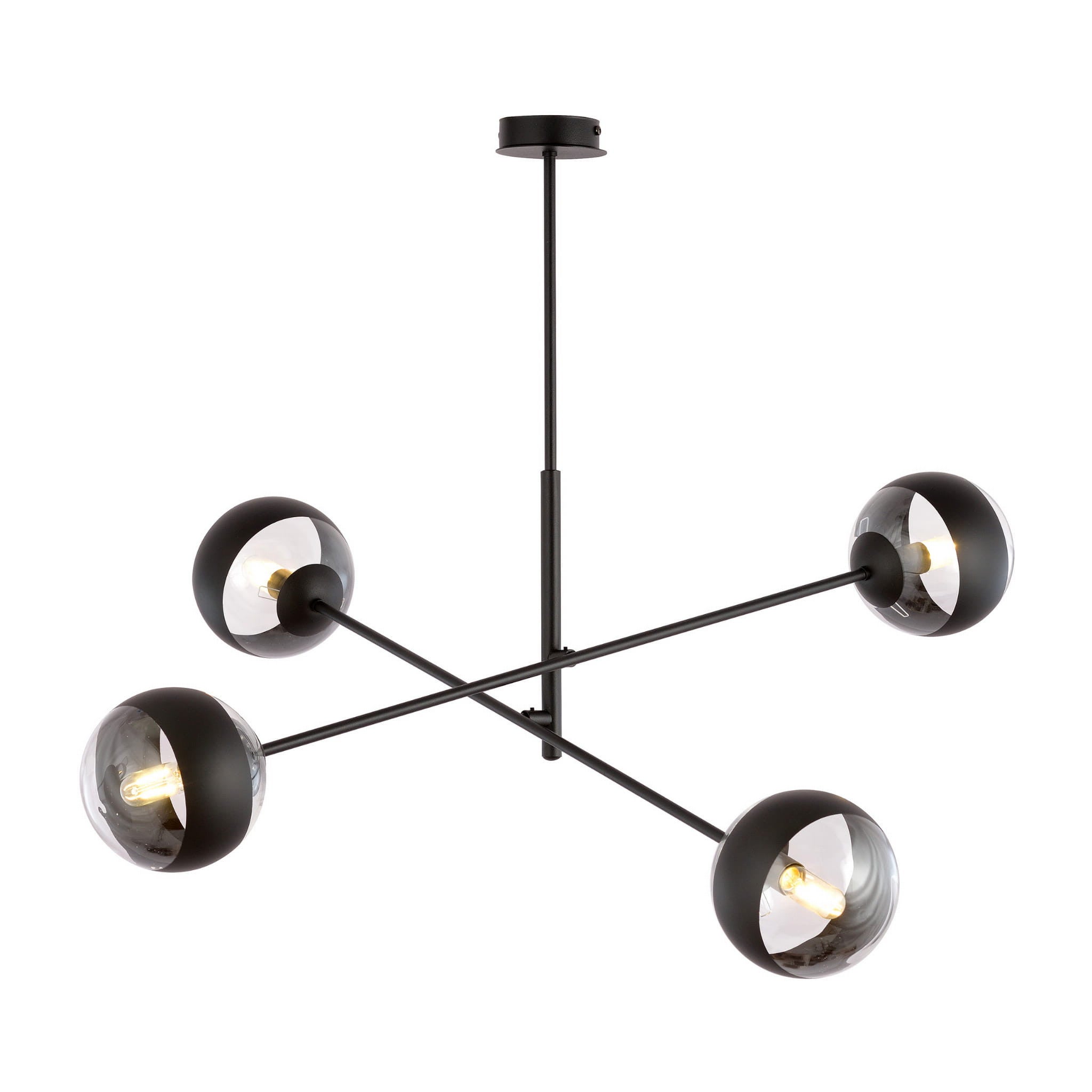 Żyrandol Emibig 4xE14 40W LINEAR 4 BLACK/STRIPE 1168/4