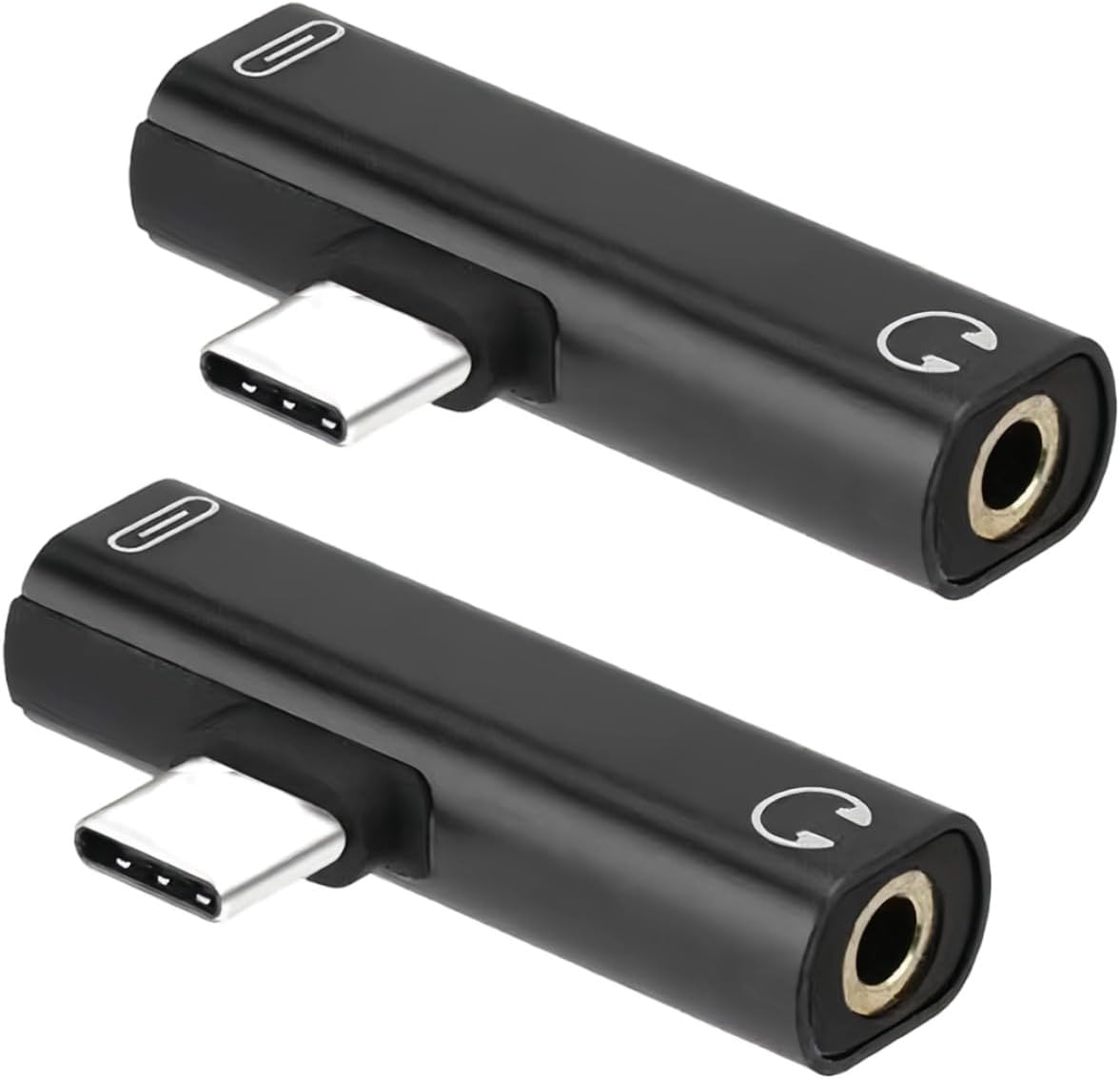 Adapter USB C do 3,5 mm, kabel USB C do adaptera AUX, adapter 2 w 1 do gniazda słuchawkowego (czarny)