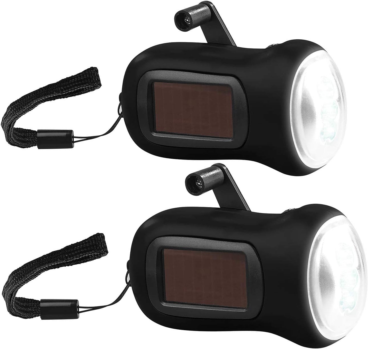 2 latarki solarne z dynamem