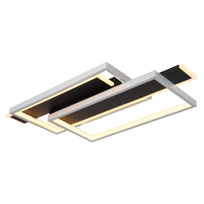 Półwpuszczana lampa sufitowa z wbudowaną matową czarną diodą LED, 3000K