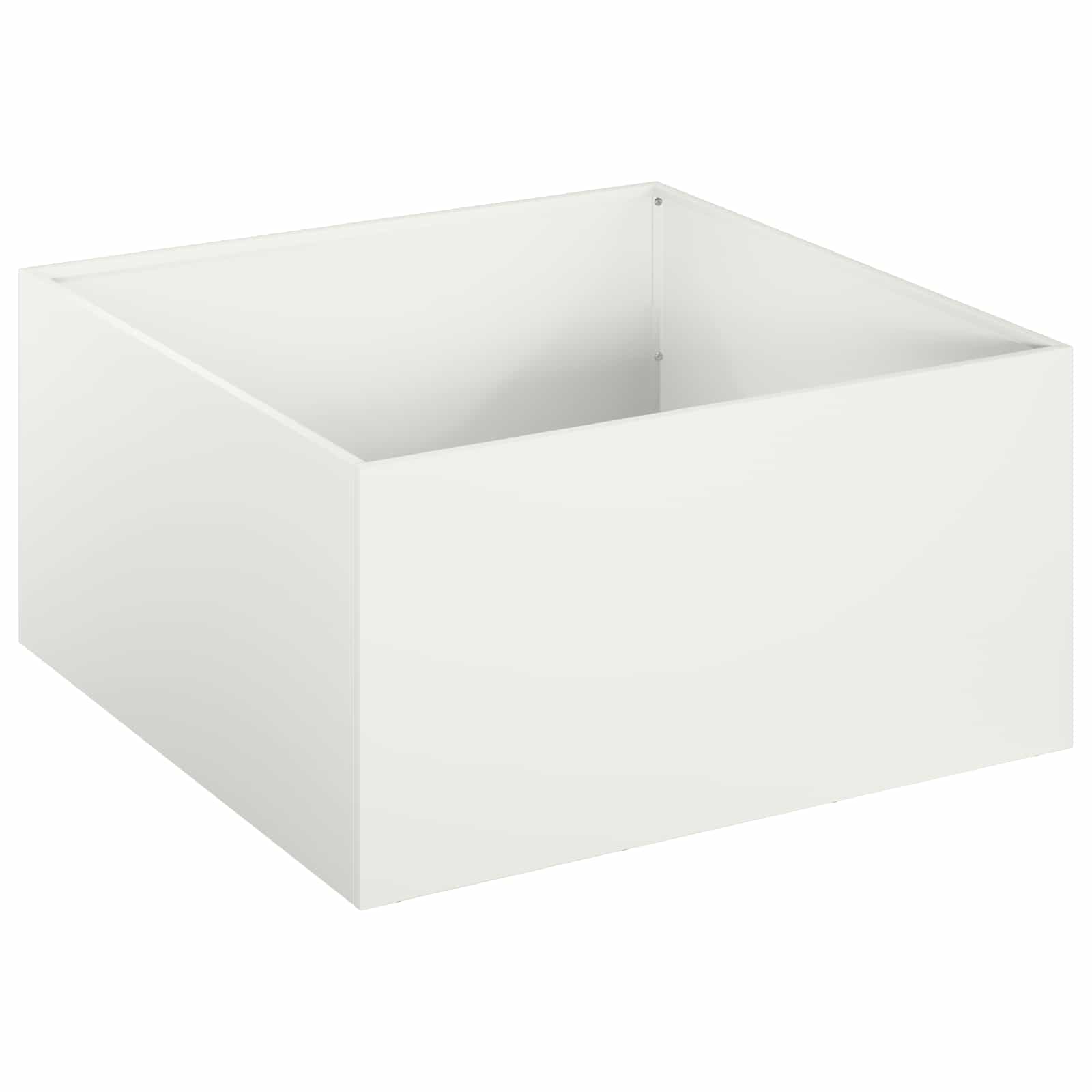 Donica Ogrodowa Stalowa 60x60x30 cm Biała na Taras na Balkon na Kwiaty