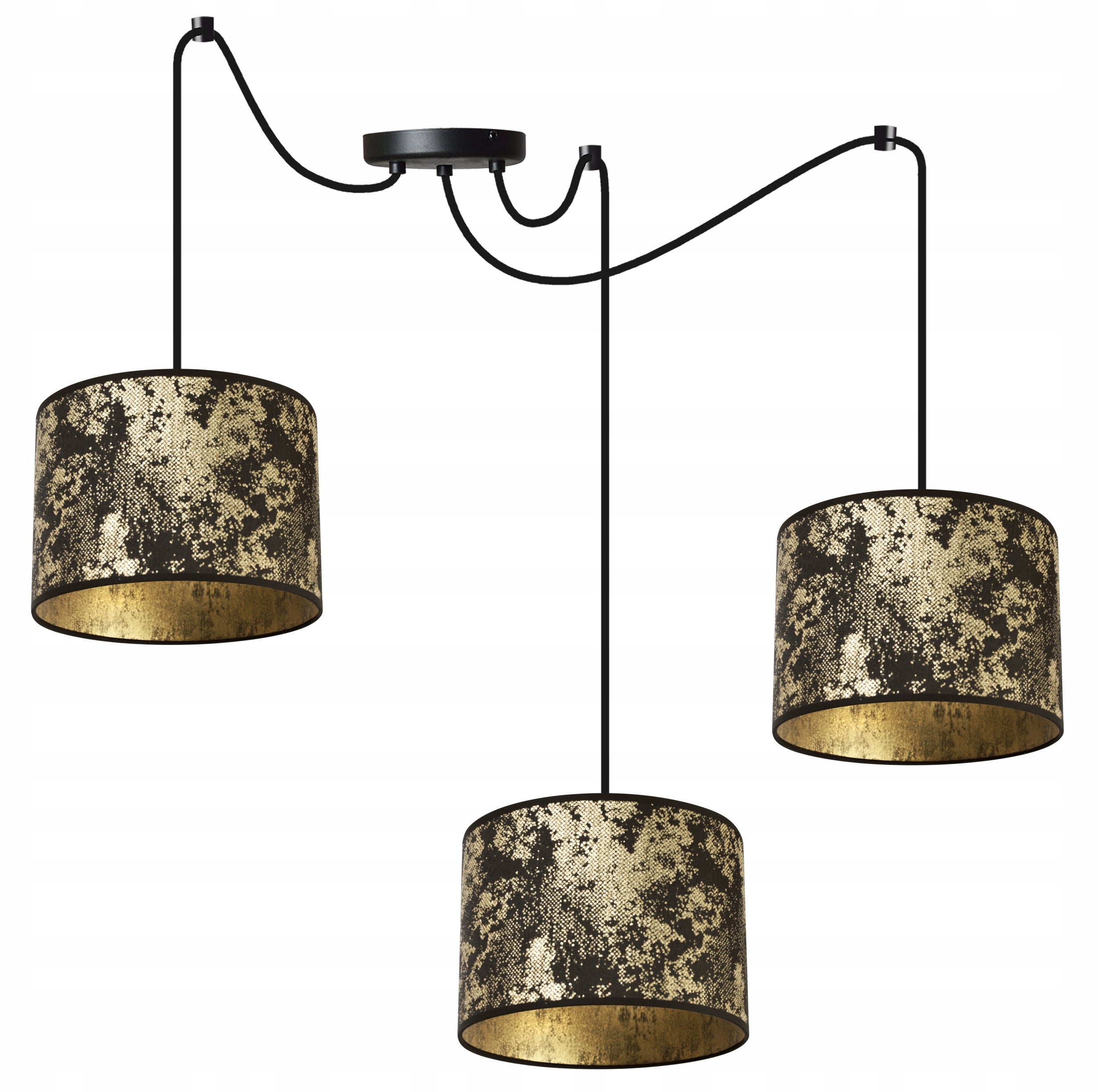 Lampa sufitowa wisząca Light Home LH Pająk Werona 3x E27 60W złoty/czarny
