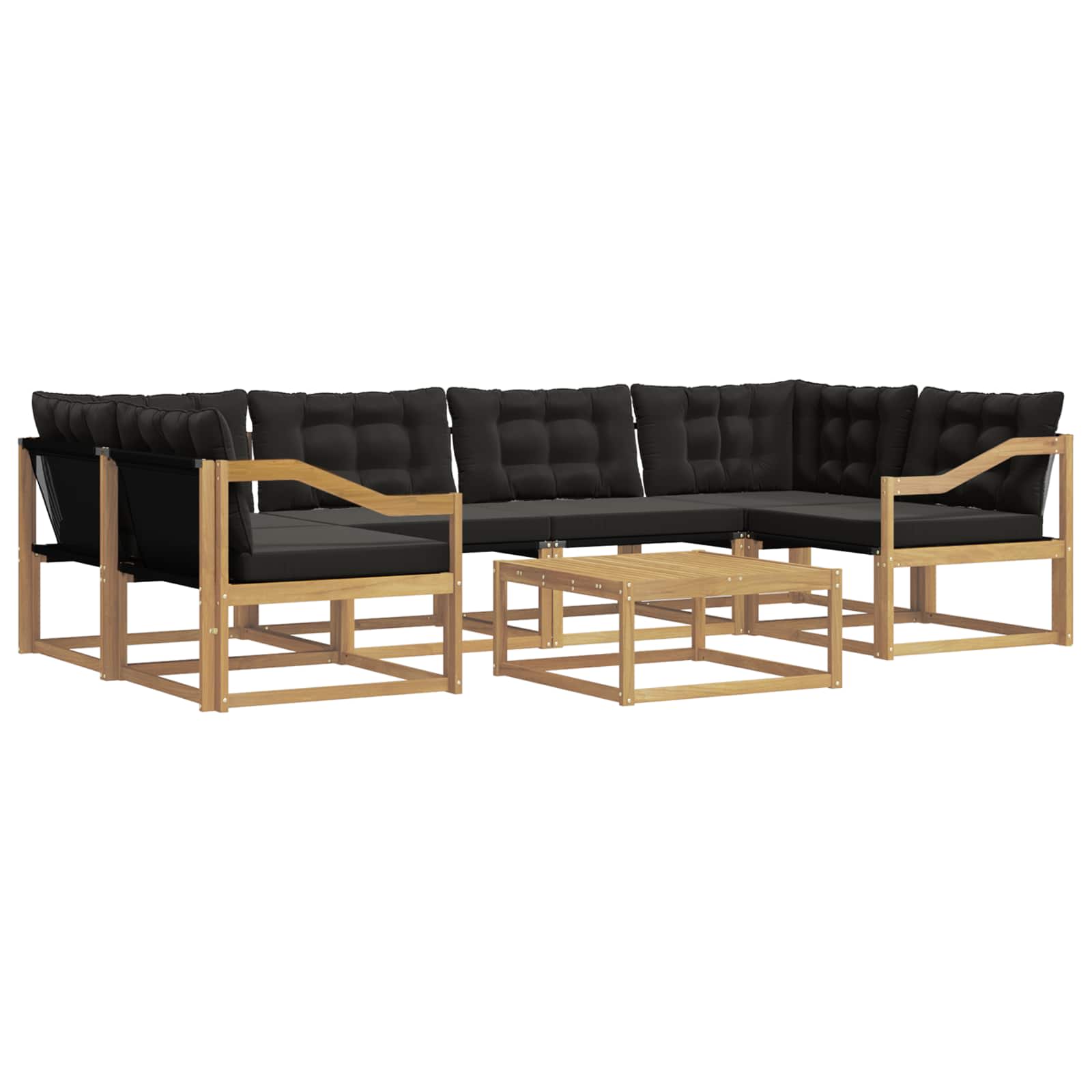 Zestaw sof na zewnątrz 7 pcs biały i czarny 79 x 79 x 37 cm