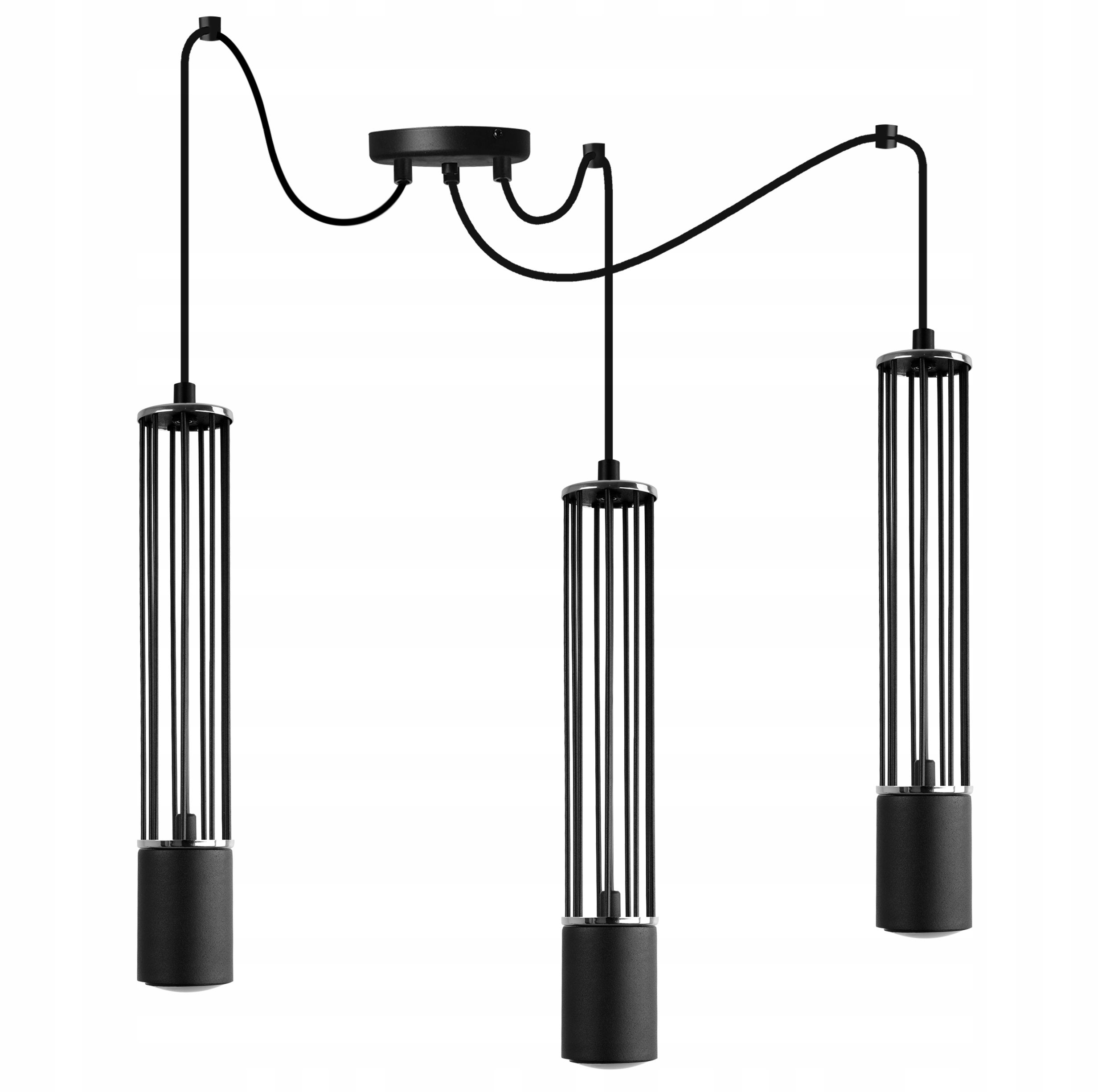 Lampa sufitowa wisząca Light Home LH Aria Spider 3x GU10 czarny/srebrny