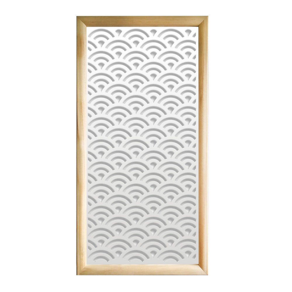 SUNNY - Prostokątne moduły dekoracyjne z drewna i PCV - Rozmiar 73x148 cm - Grubość 64 mm - Kolor wewnętrzny BIAŁY