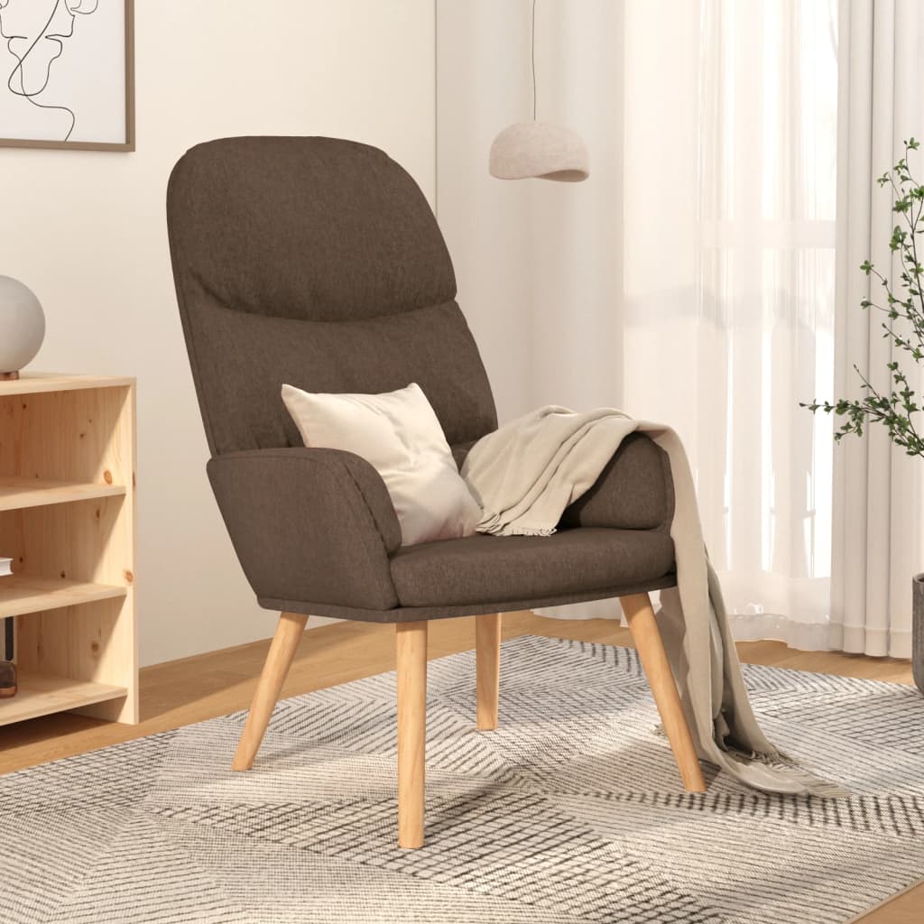 Fotel, kolor taupe, obity tkaniną vidaXL