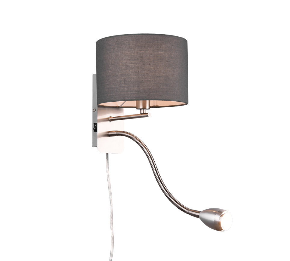 Kinkiet ścienny lampa HOTEL srebrny Trio 271170211
