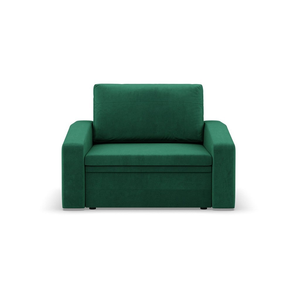 Fotel rozkładany, Punto, velvet, 118x87x90 cm, butelkowa zieleń | TYLETEGOTU