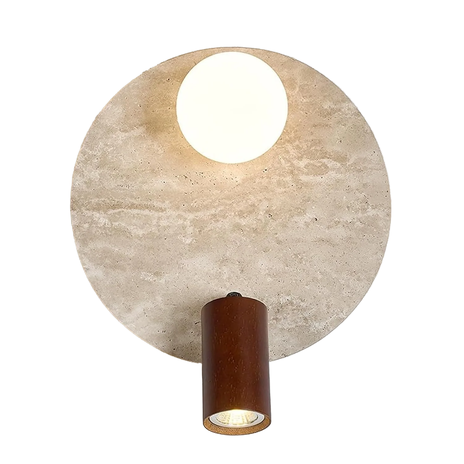 Kinkiet, kinkiet z kamienia naturalnego, lampa ścienna do sypialni, lampka nocna, ciepłe światło, E27 + G9