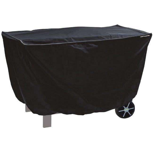 Pokrowiec na grill/planchę - Prostokątny - Wodoodporny i nieprzemakalny - Wymiary: Dł.125xszer.60xWys.80cm (średni) - Cook'in Garden - Czarny
