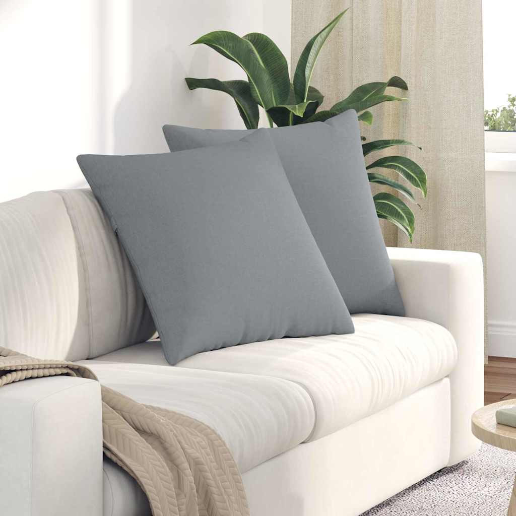 Poduszki na sofę 2 pcs Jasnoszary 80 x 80 cm tkanina vidaXL