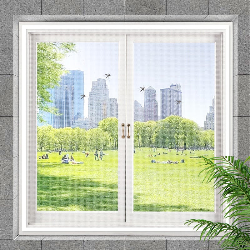 Moskitiera okienna, 100*150 cm (1 sztuka) - Łatwy montaż, nie wymaga wiercenia, drobne oczka - biała