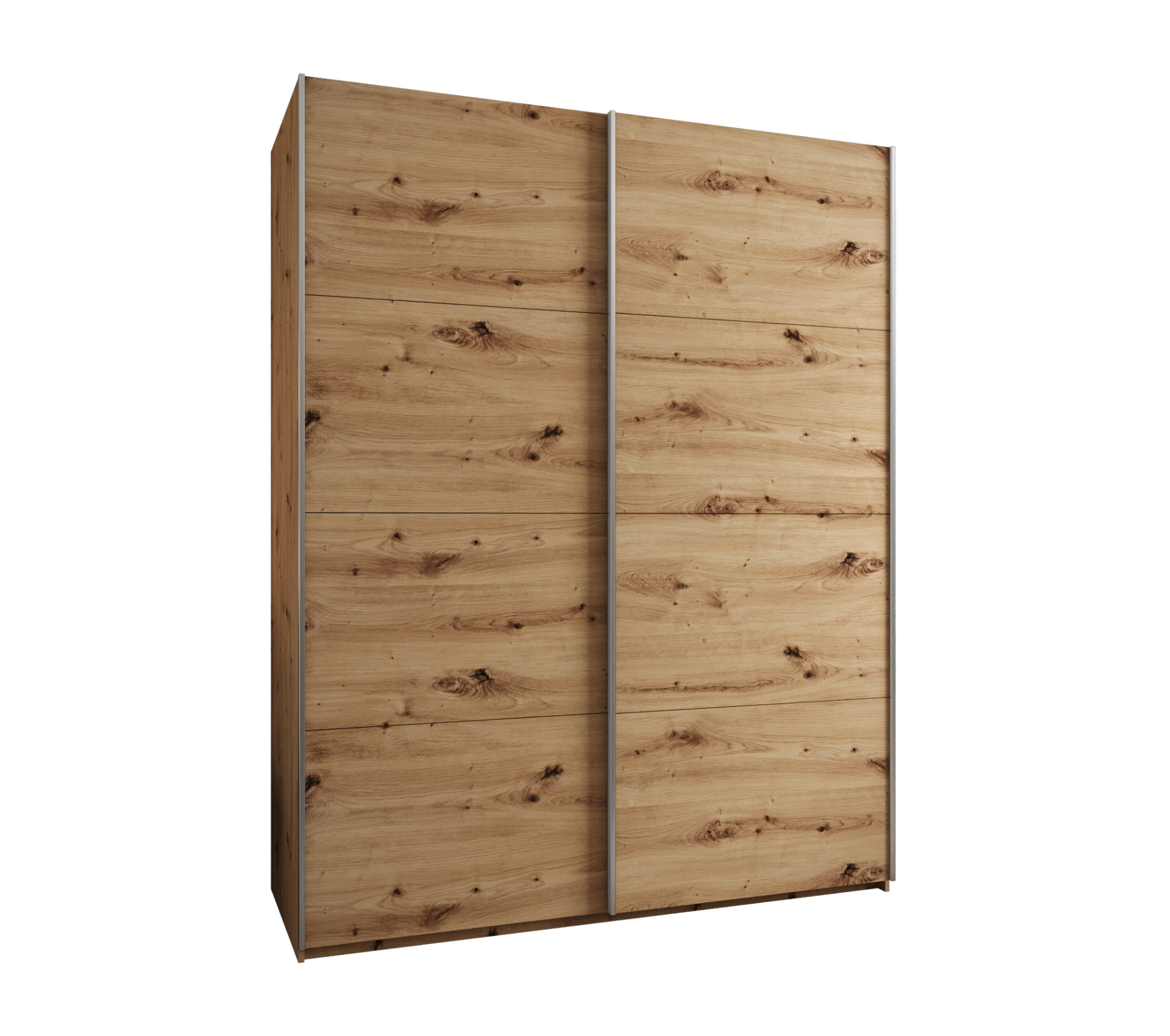 Szafa przesuwna wysoka Lux 1 190 x 64 x 245,5 cm artisan + artisan + u. srebrny - Abiks Meble