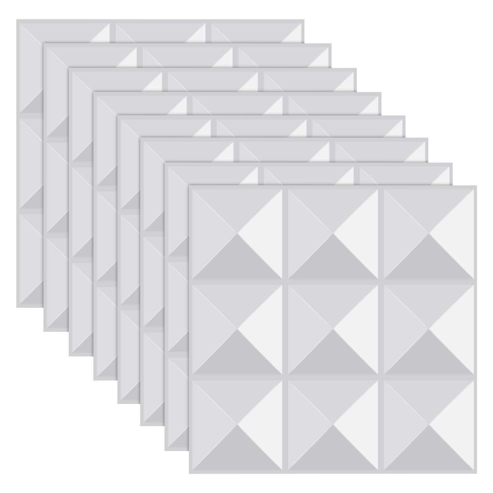 Płytki ścienne 3D 30 x 30 cm, okładzina ścienna z PVC, wodoodporna, łatwa w montażu, odpowiednia do salonu, sypialni (15 sztuk)