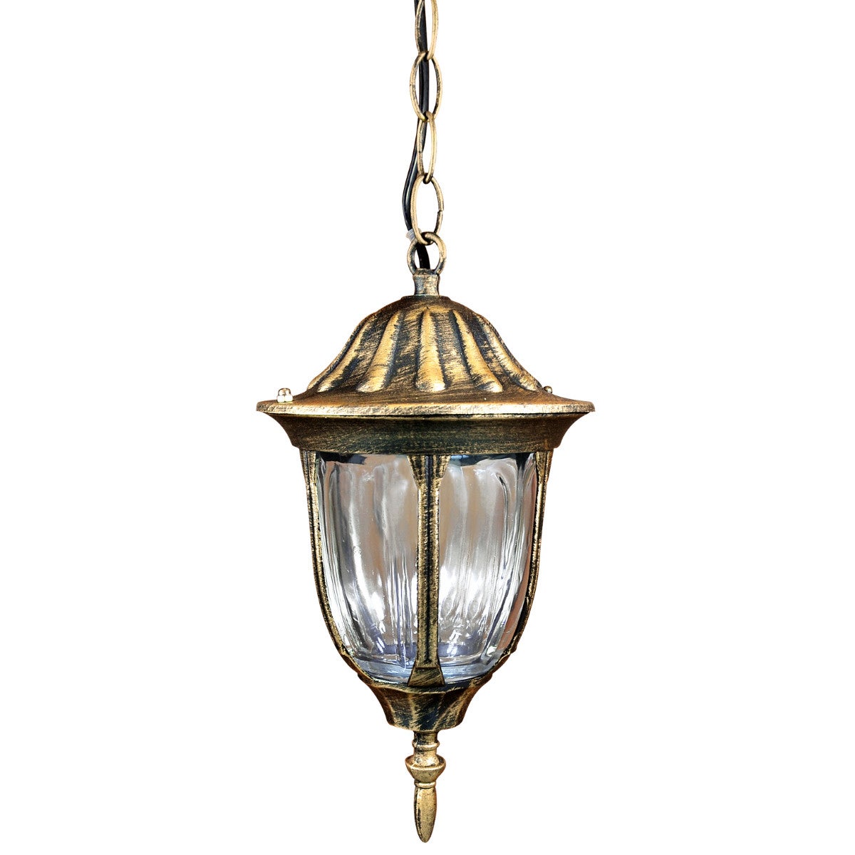 Lampa sufitowa zewnętrzna Florencja złoty patyna 1xE27x20W wym: 88 x 16,5 x 16,5 cm aluminium Polux