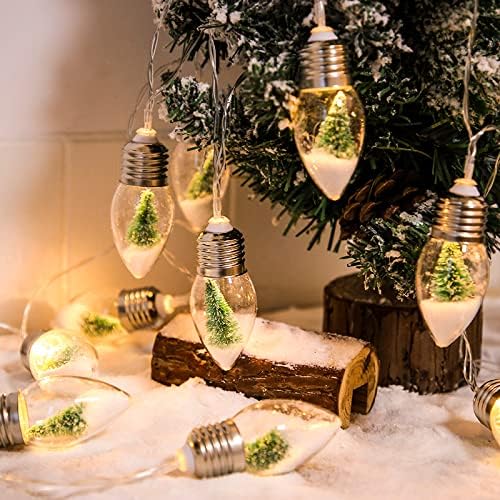 Girlanda Świąteczna, Świąteczne Girlandy LED, 2m 10 LED Zewnętrzna Kryształowa Kula Girlanda Światełek Wróżkowych Wodoodporna