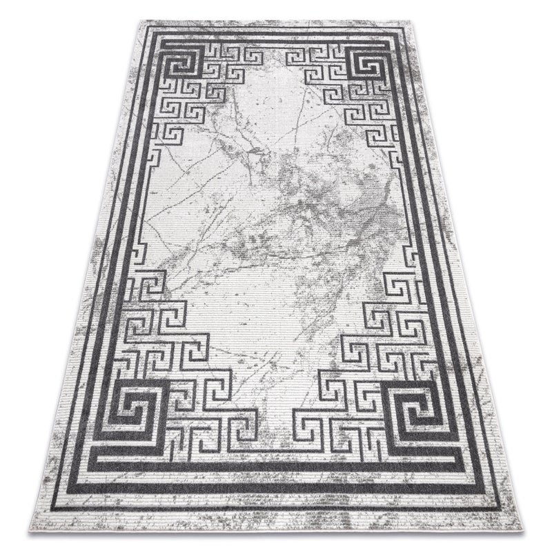 Dywan NOBLE nowoczesny 1517 65 Ramka, grecki, marmur - Strukturalny, dwa poziomy runa krem / szary 160x220 cm