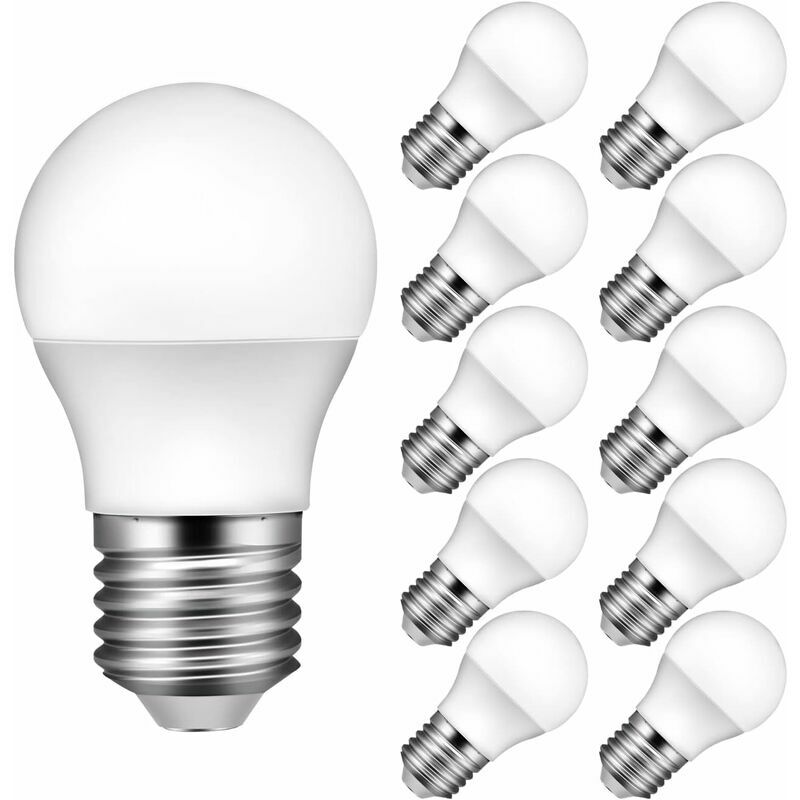 Żarówka LED E27, 6500K Biały Zimny, 3W odpowiednik 30W, 300LM, Zestaw 10 sztuk