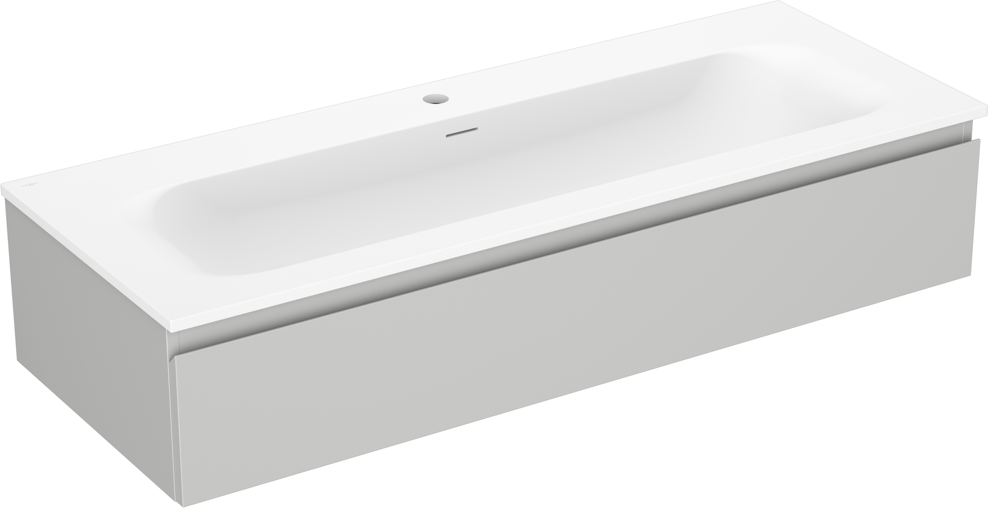 Mexen Orio szafka łazienkowa 120 cm z umywalką Vela, 1 szuflada, szara mat/biała mat - 91A10-12023-1-BF62-W23M01
