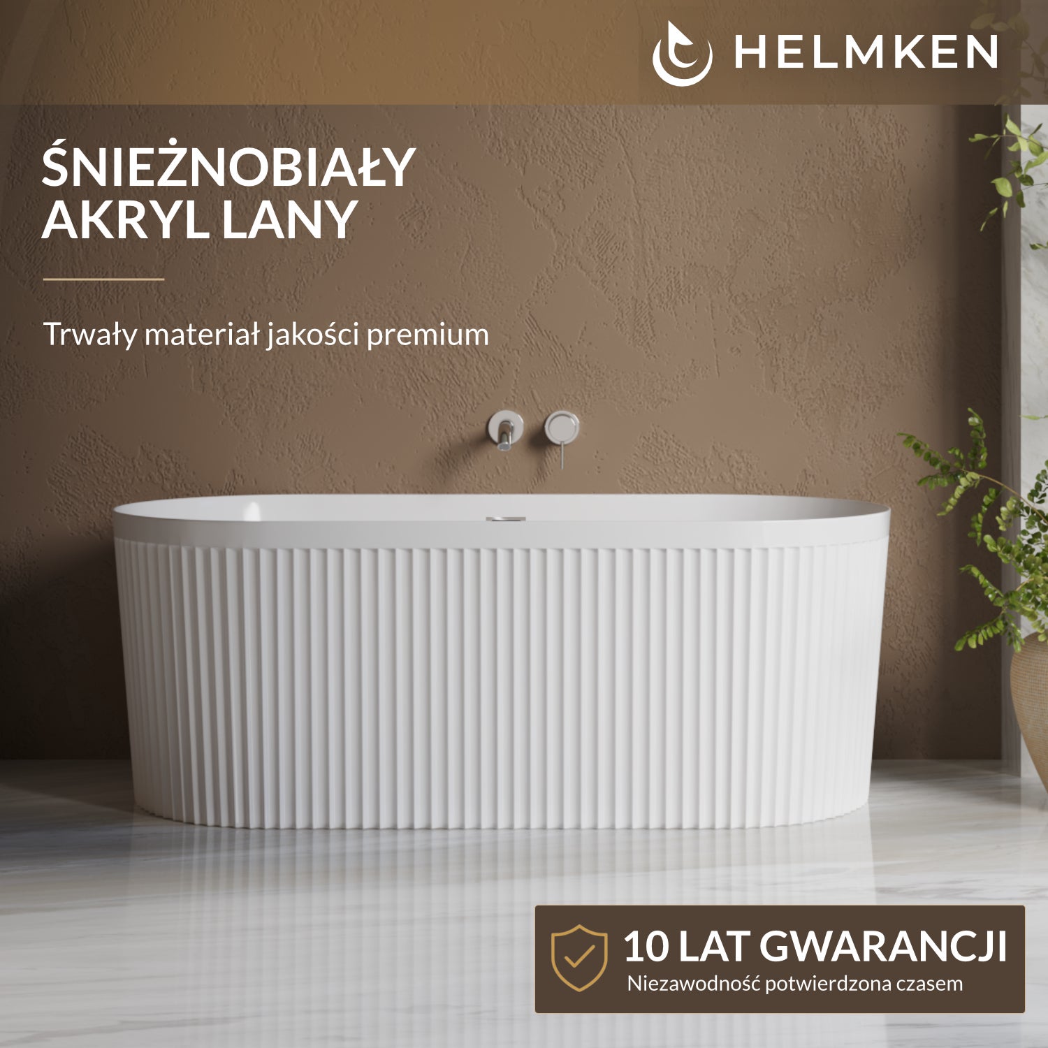 Wanna wolnostojąca Helmken Aurelia 150x75 + Syfon + Nóżki