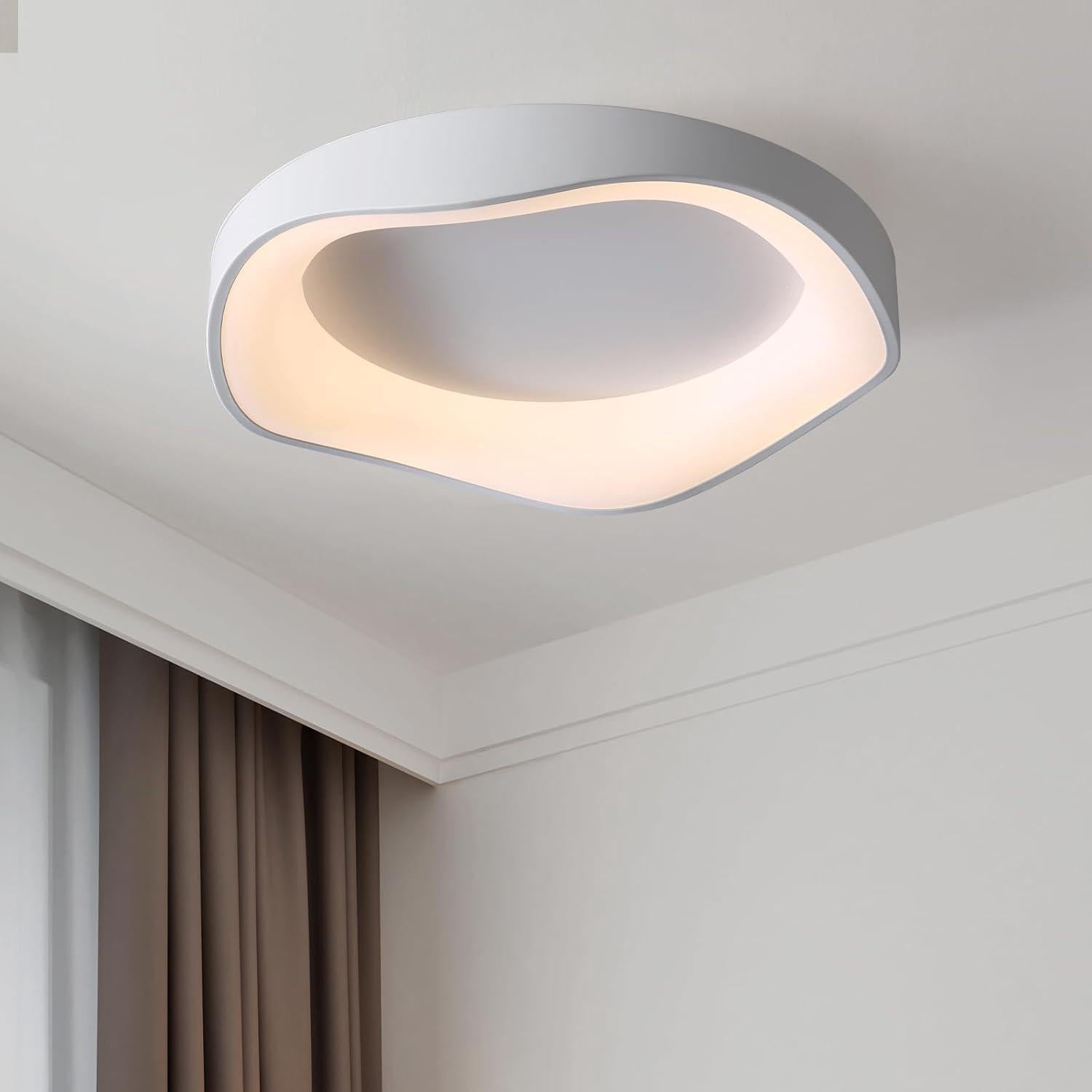Nowoczesna, prosta lampa sufitowa LED, 40 cm, ochrona oczu, do sypialni, pralni, żyrandol na korytarz, ciepłe światło, 23 W [oszczędność energii]