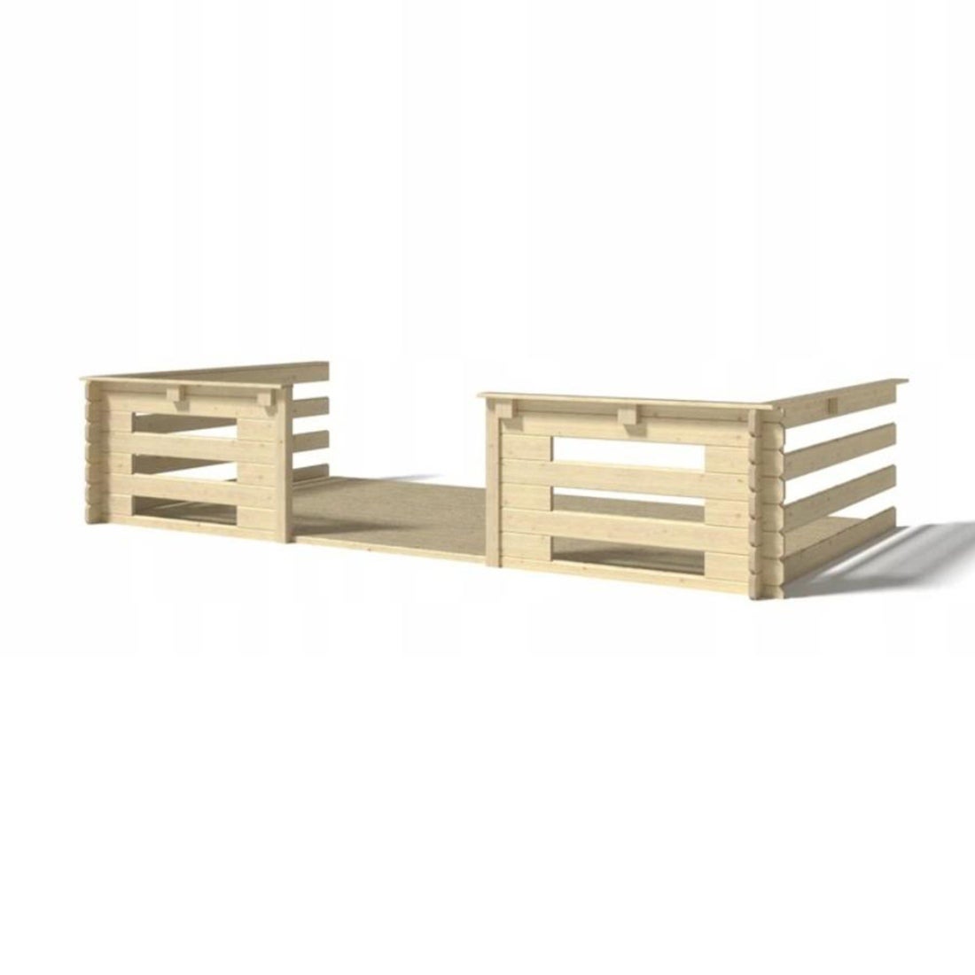 Weranda do domku ALTANKA 4x3 m - kolor naturalny, drewniana, DOM393, 1szt.