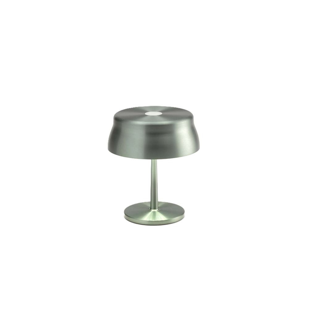 Lampa stołowa Zafferano Sister Light Mini Wi-Fi Smart LED, zielona, ładowalna i ściemnialna - 2200-2700-3000-4000K, 3,2W, wys 17 cm