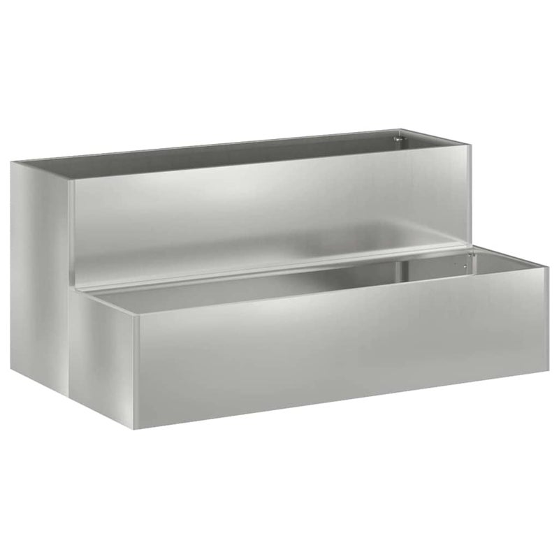 Doniczka ogrodowa Srebrny 100 x 60 x 45 cm Stal Galwanizowana
