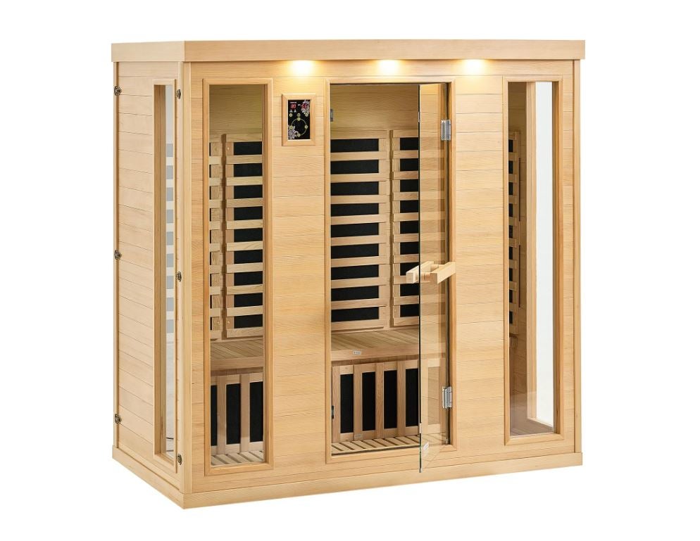Sauna domowa na podczerwień dla 3-4 osób niskie EMF Bluetooth chromoterapia