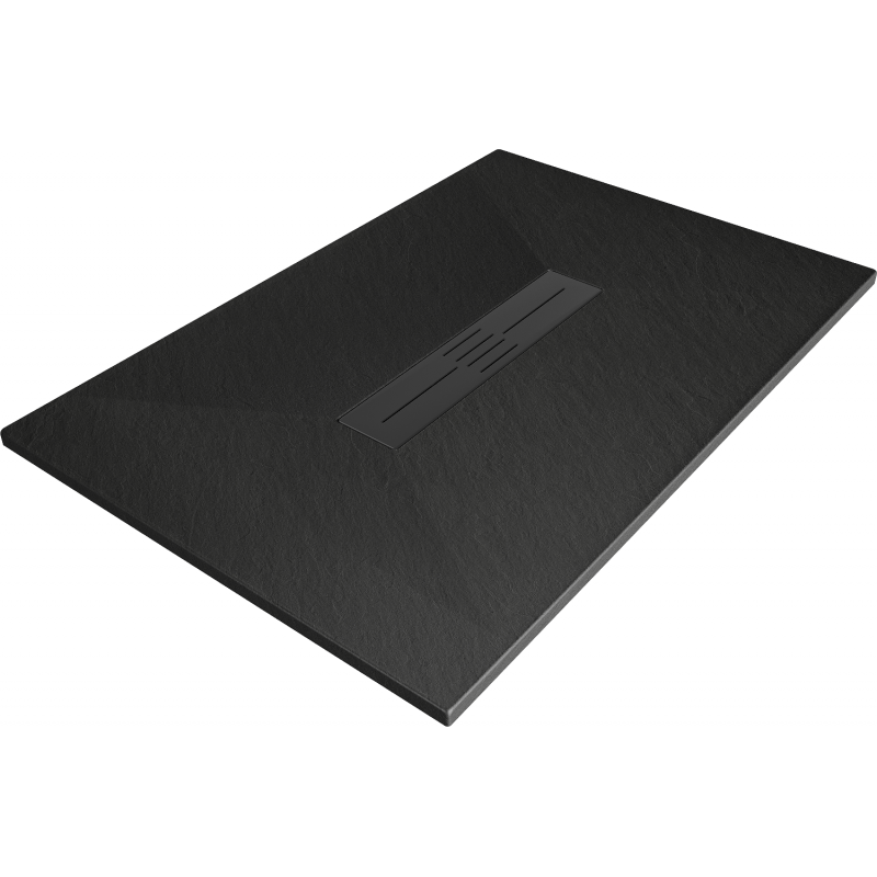 Mexen Toro brodzik prostokątny SMC 120 x 90 cm, czarny, maskownica czarna - 43709012-B