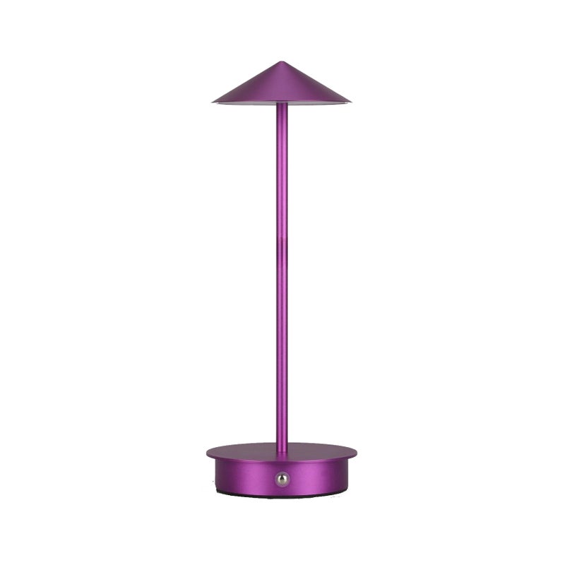 Przenośna bezprzewodowa lampka biurkowa LED, lampka biurkowa z możliwością ładowania, fioletowa