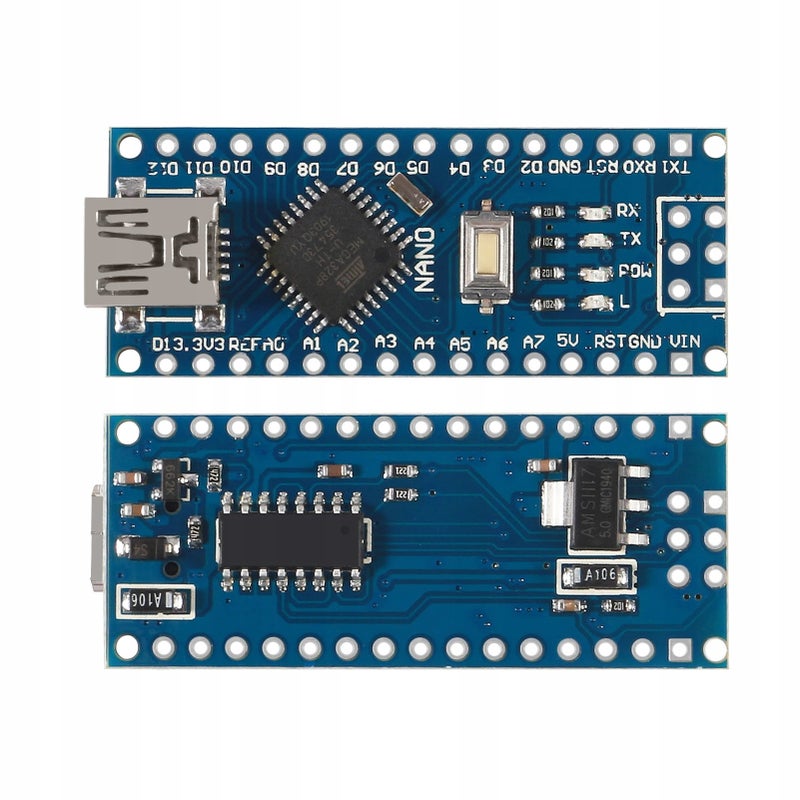 Moduł NANO 3.0 ATMEGA328 CH340 – Kompatybilny z Arduino | Napięcie Zasilania 5V | 32 kB Pamięci Flash, 14 Portów I/O