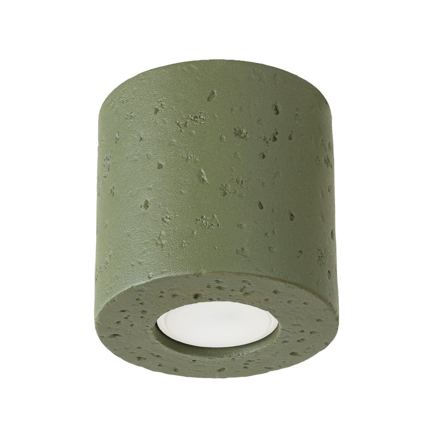 Plafon Sollux Lighting ORBIS beton zielona oliwka